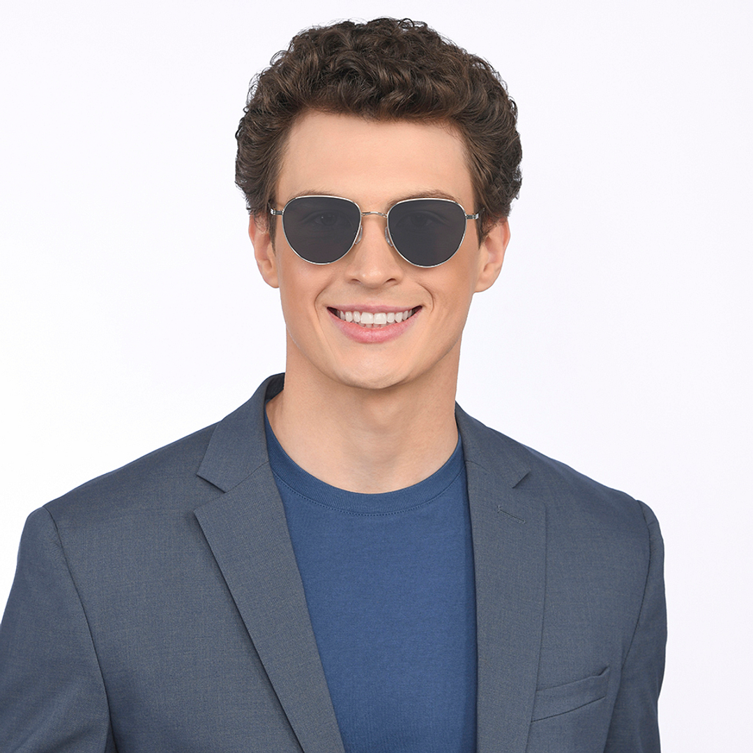 John Jacobs Silver Full Rim Round left side