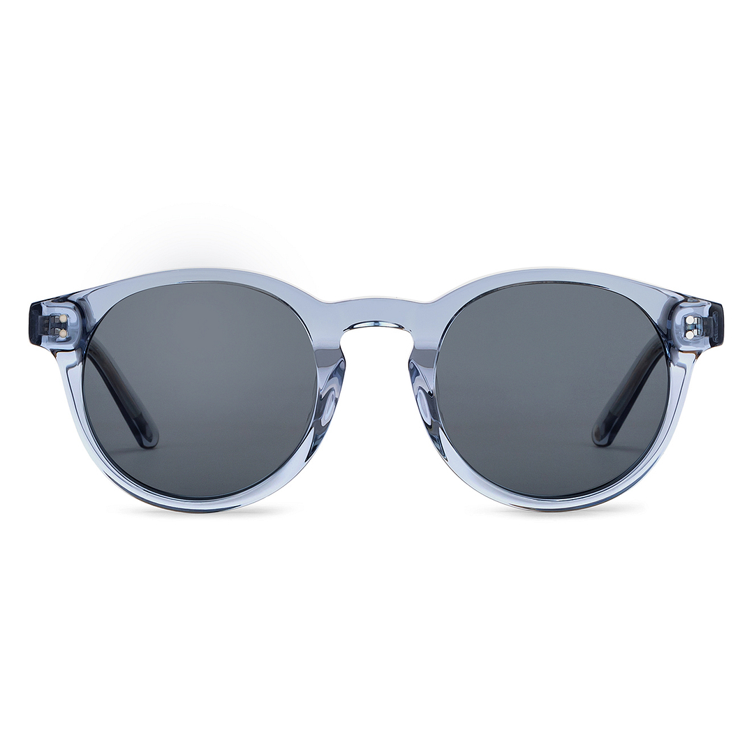 John Jacobs Online Blue Transparent Full Rim Round left side