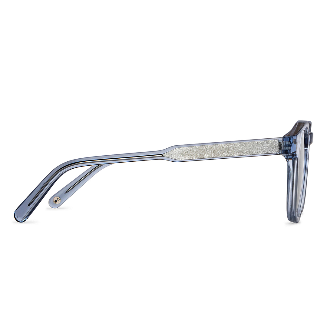 John Jacobs Online Blue Transparent Full Rim Round left side