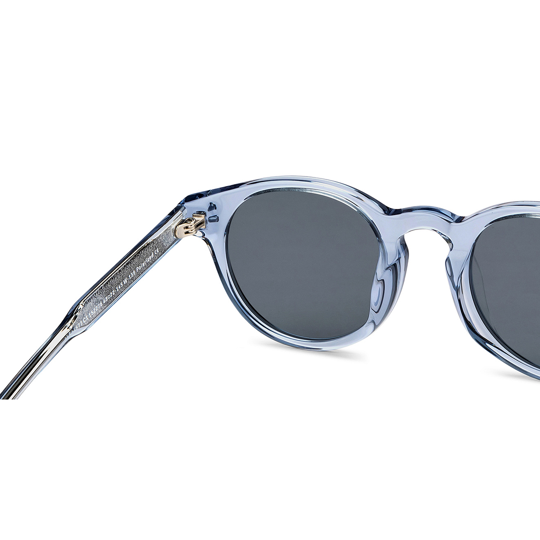 John Jacobs Online Blue Transparent Full Rim Round right side