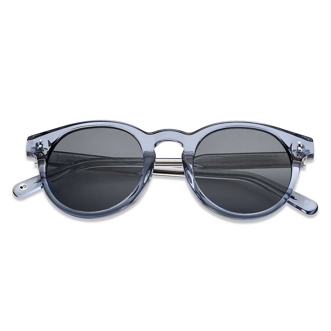 John Jacobs Online Blue Transparent Full Rim Round left side