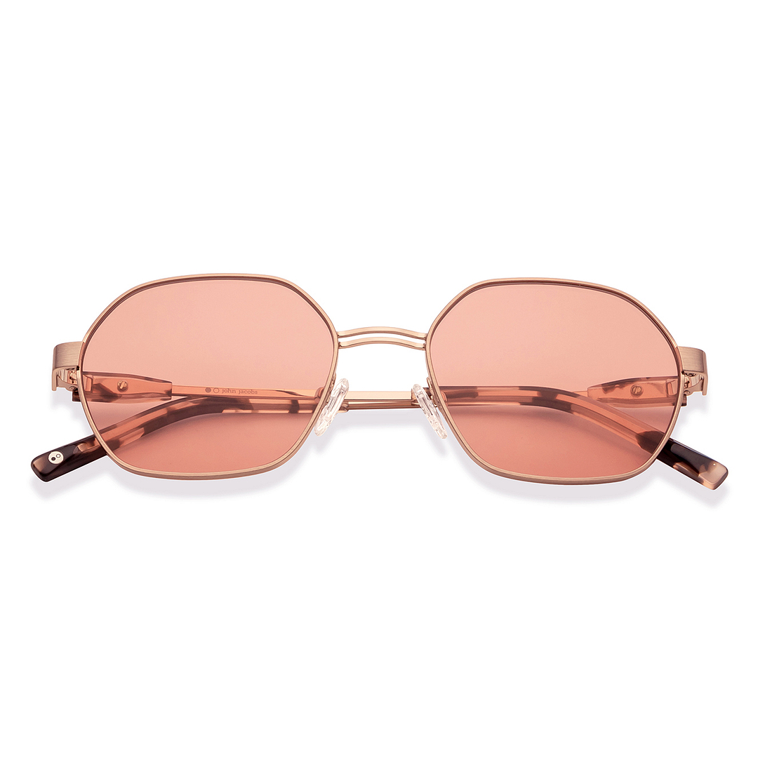 John Jacobs Online Dark Brown Full Rim Geometric left side