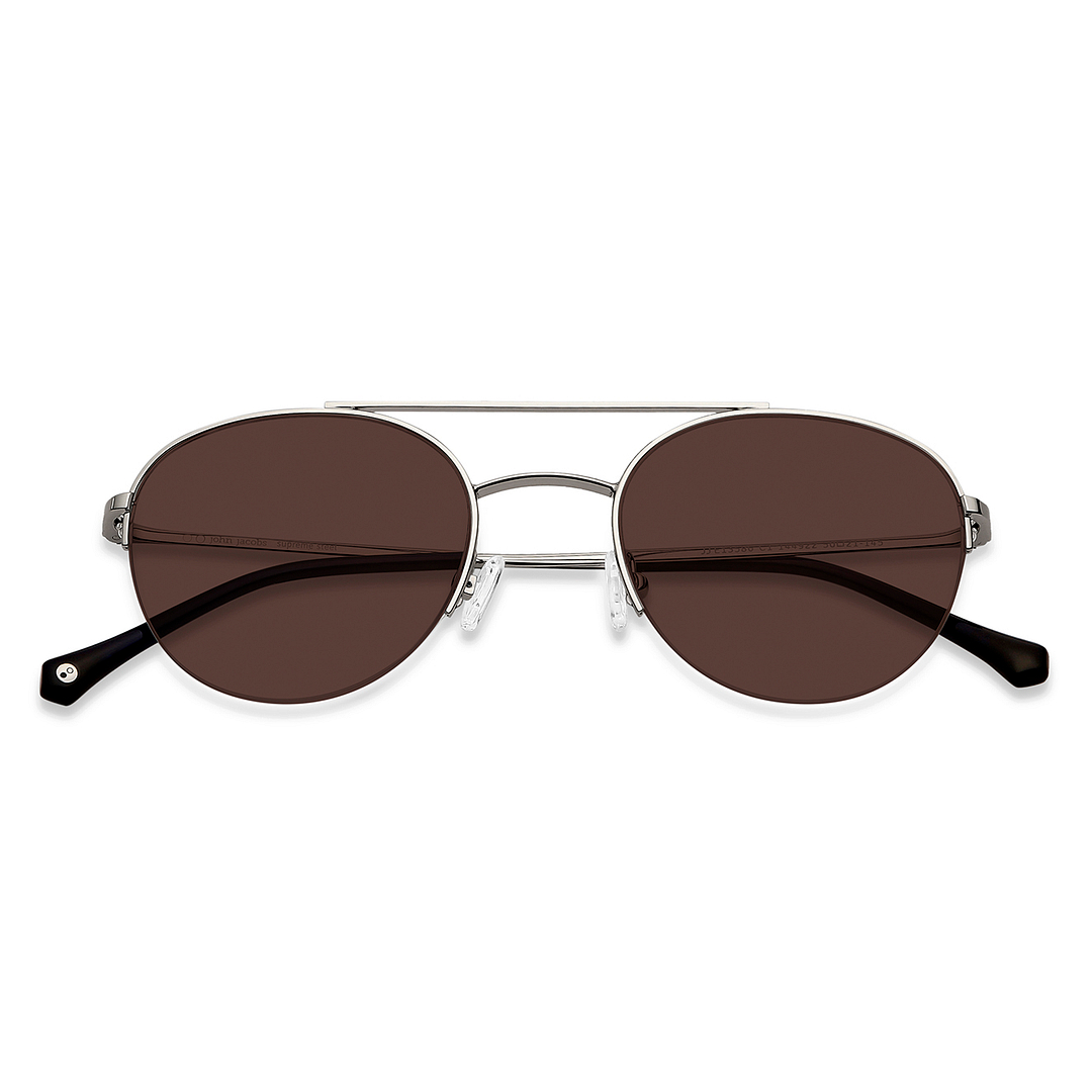 John Jacobs Online Silver Half Rim Round left side