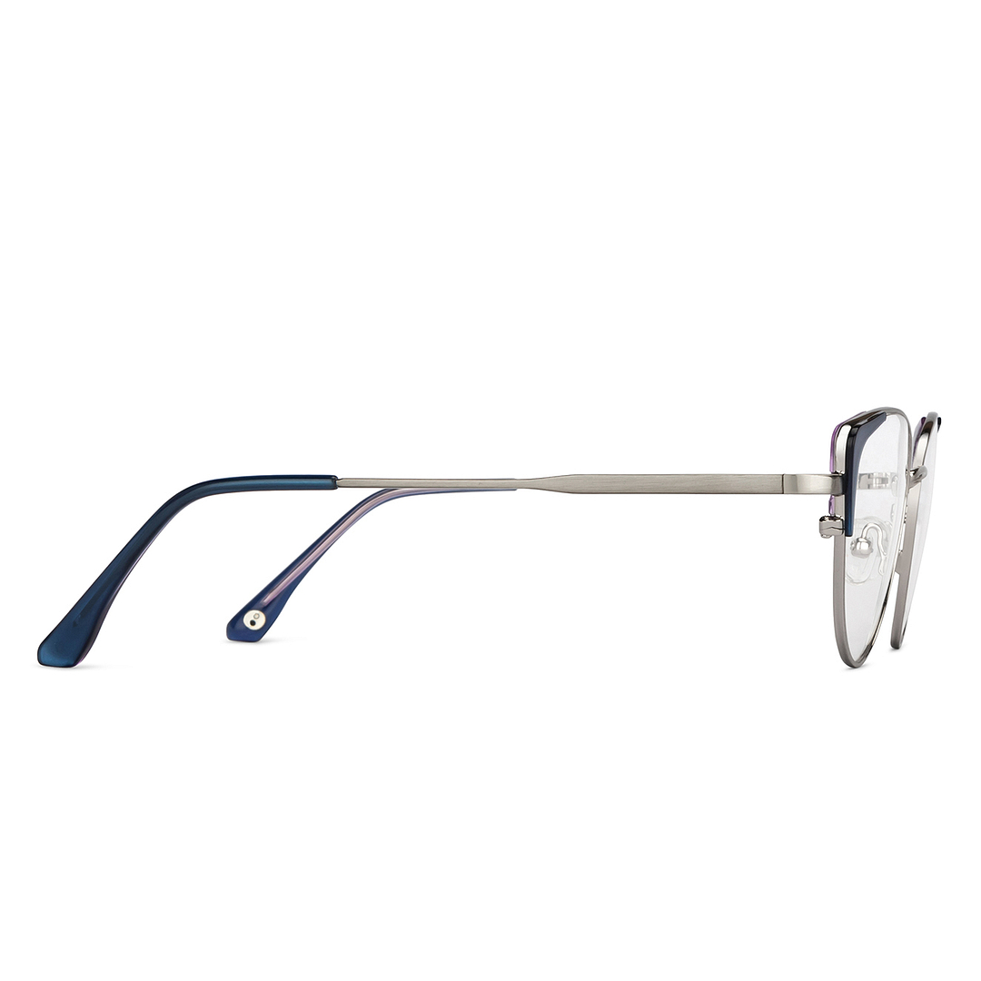 John Jacobs Silver Full Rim Cat Eye left side