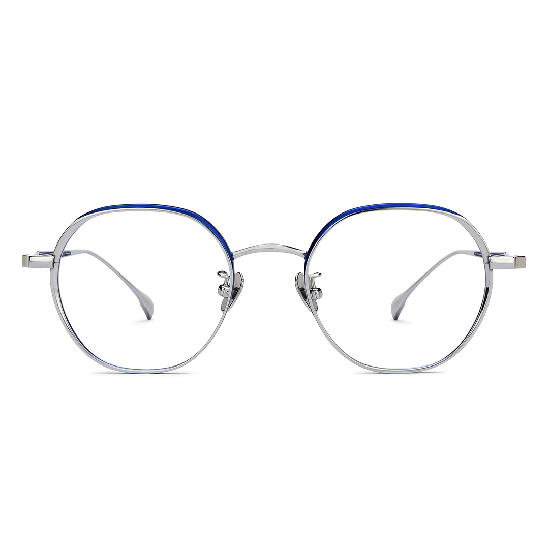 John Jacobs Silver Full Rim Geometric right side