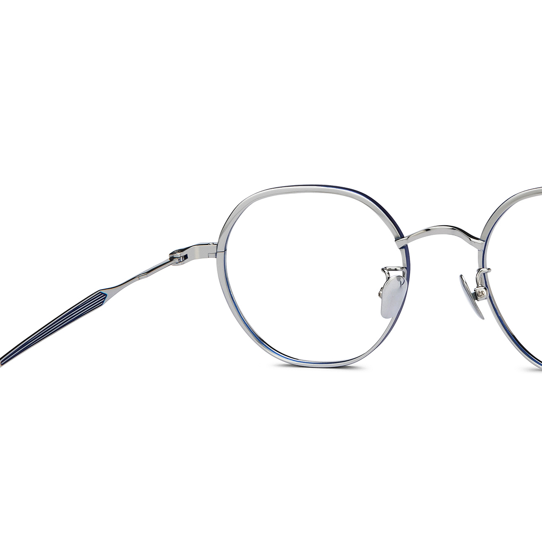 John Jacobs Silver Full Rim Geometric right side