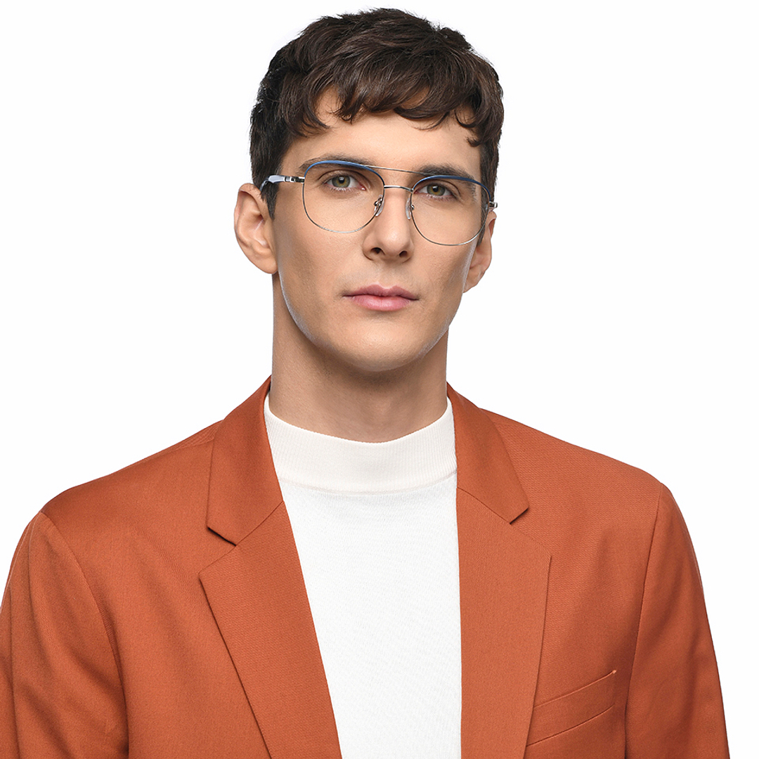 John Jacobs Online Silver Full Rim Square left side