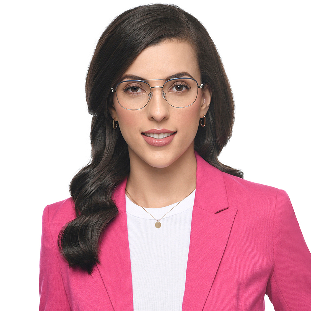 John Jacobs Online Silver Full Rim Square right side