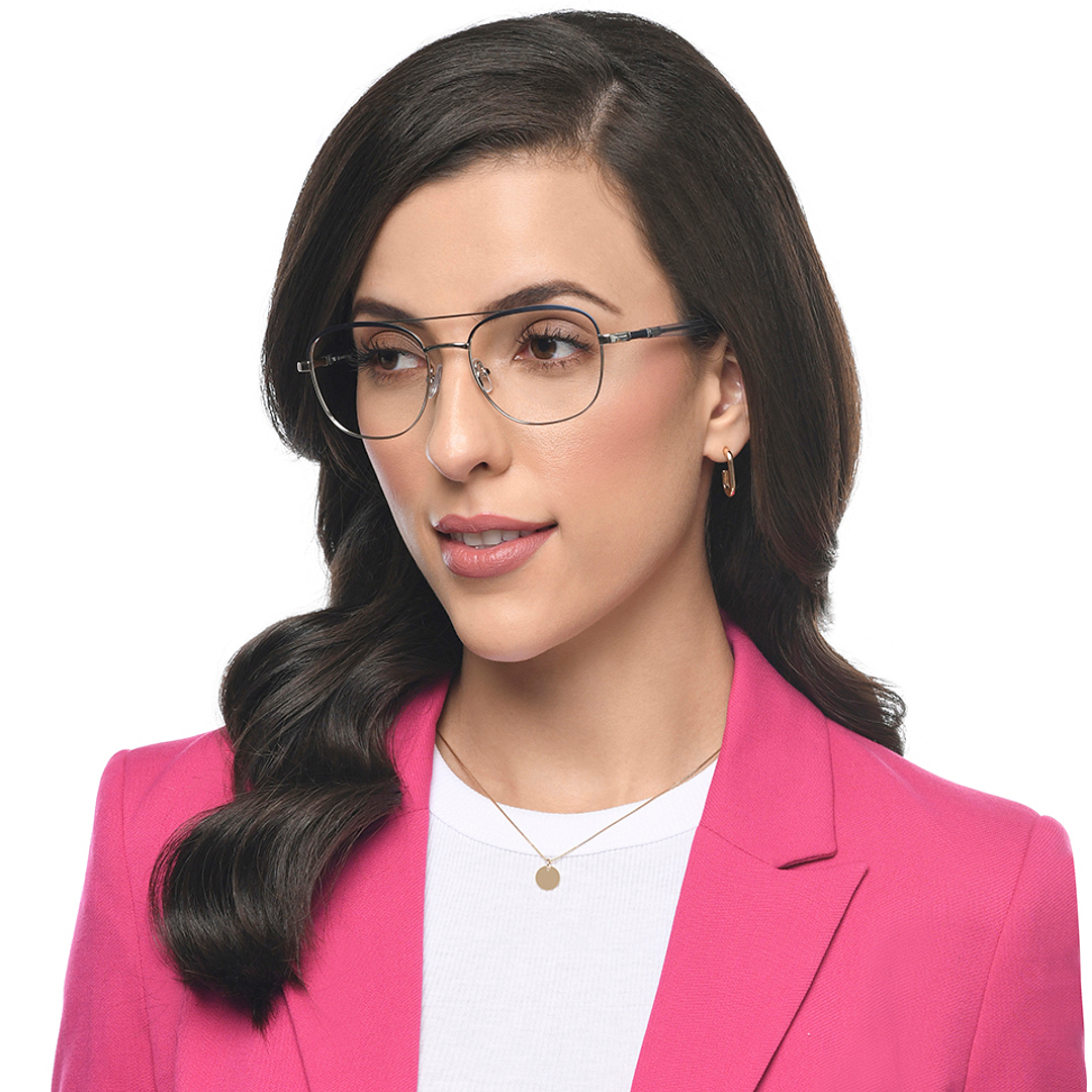 John Jacobs Online Silver Full Rim Square left side