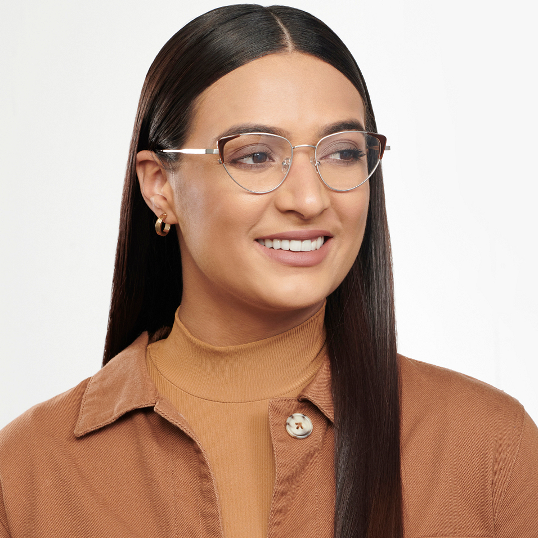 John Jacobs Silver Full Rim Cat Eye right side