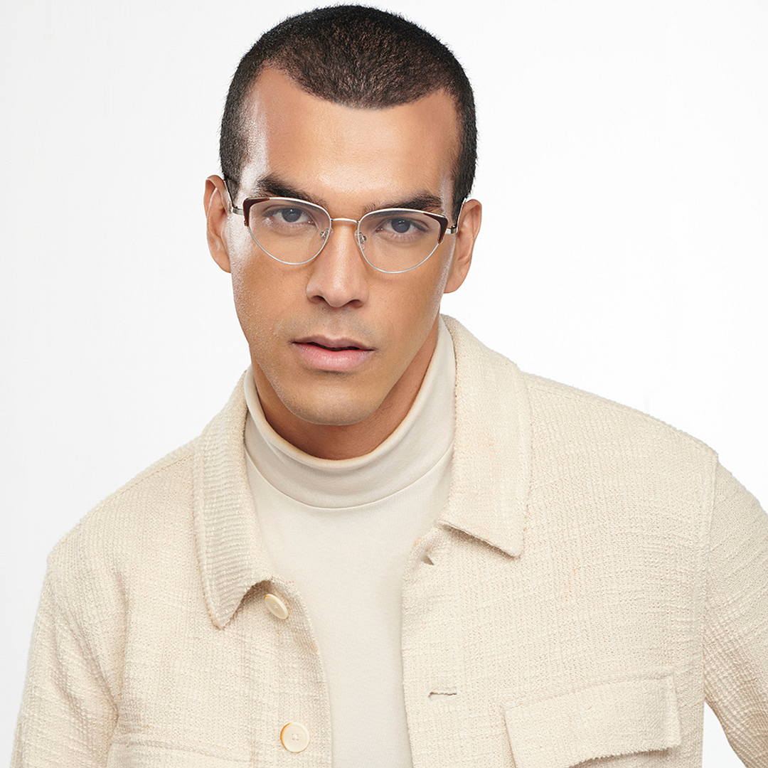 John Jacobs Silver Full Rim Cat Eye right side