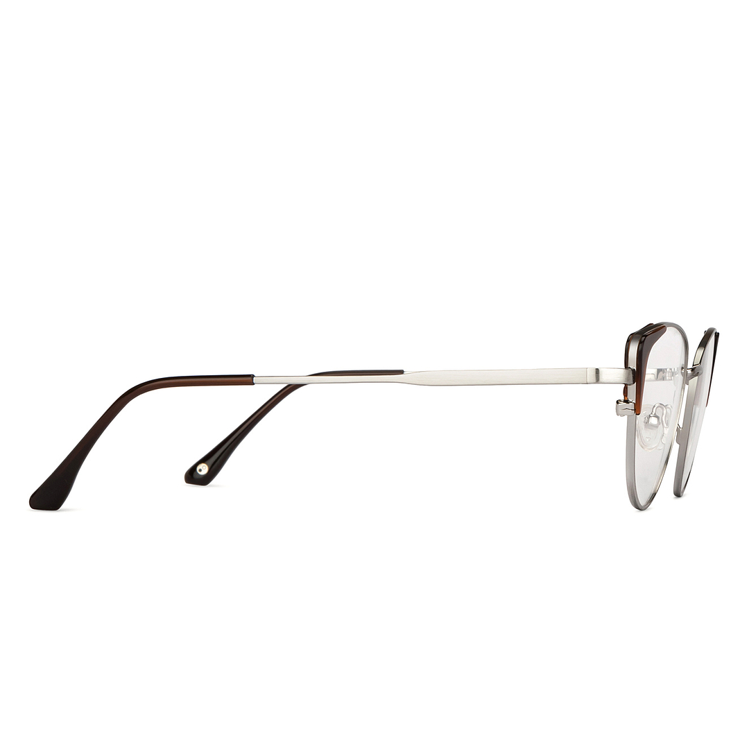 John Jacobs Silver Full Rim Cat Eye left side