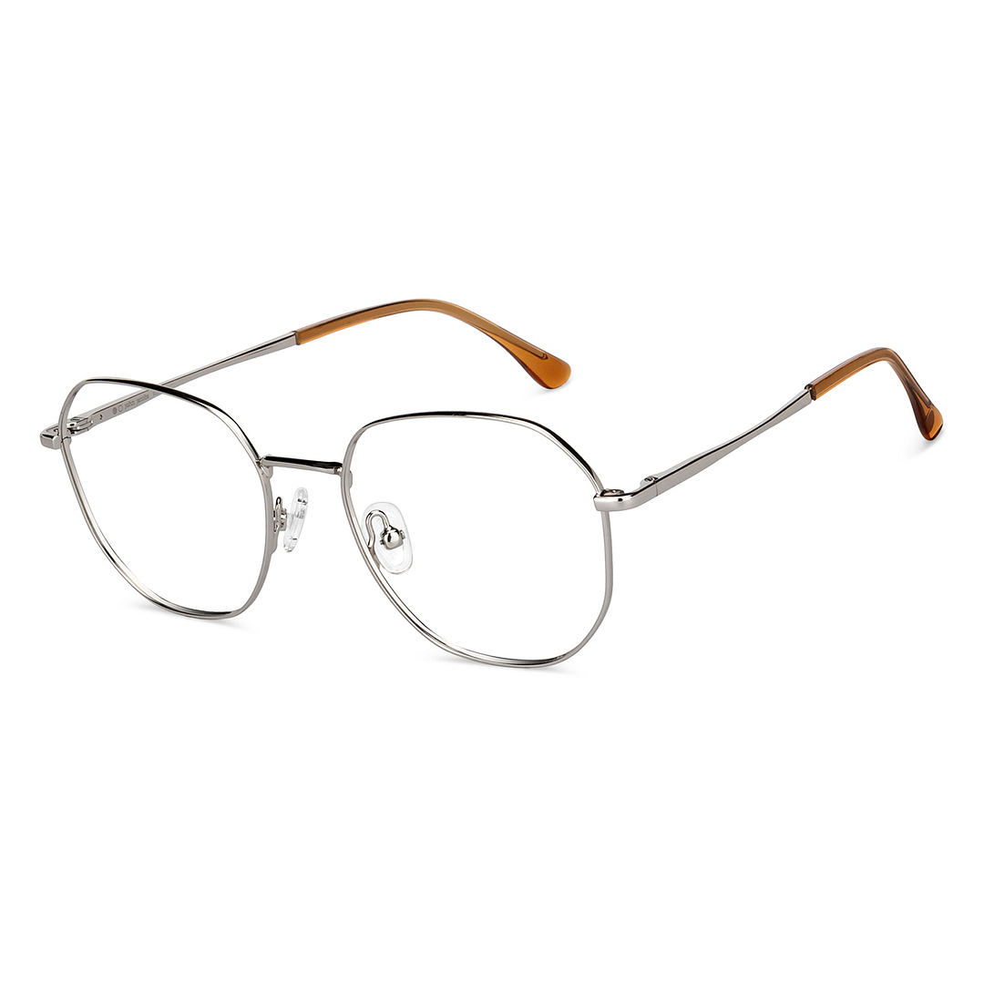 John Jacobs Online Silver Full Rim Geometric right side