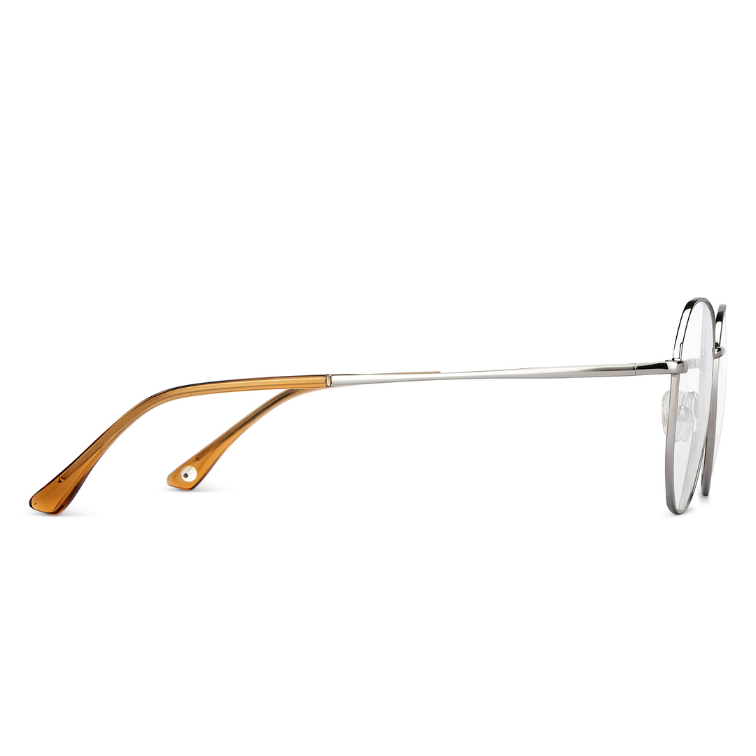 John Jacobs Online Silver Full Rim Geometric left side