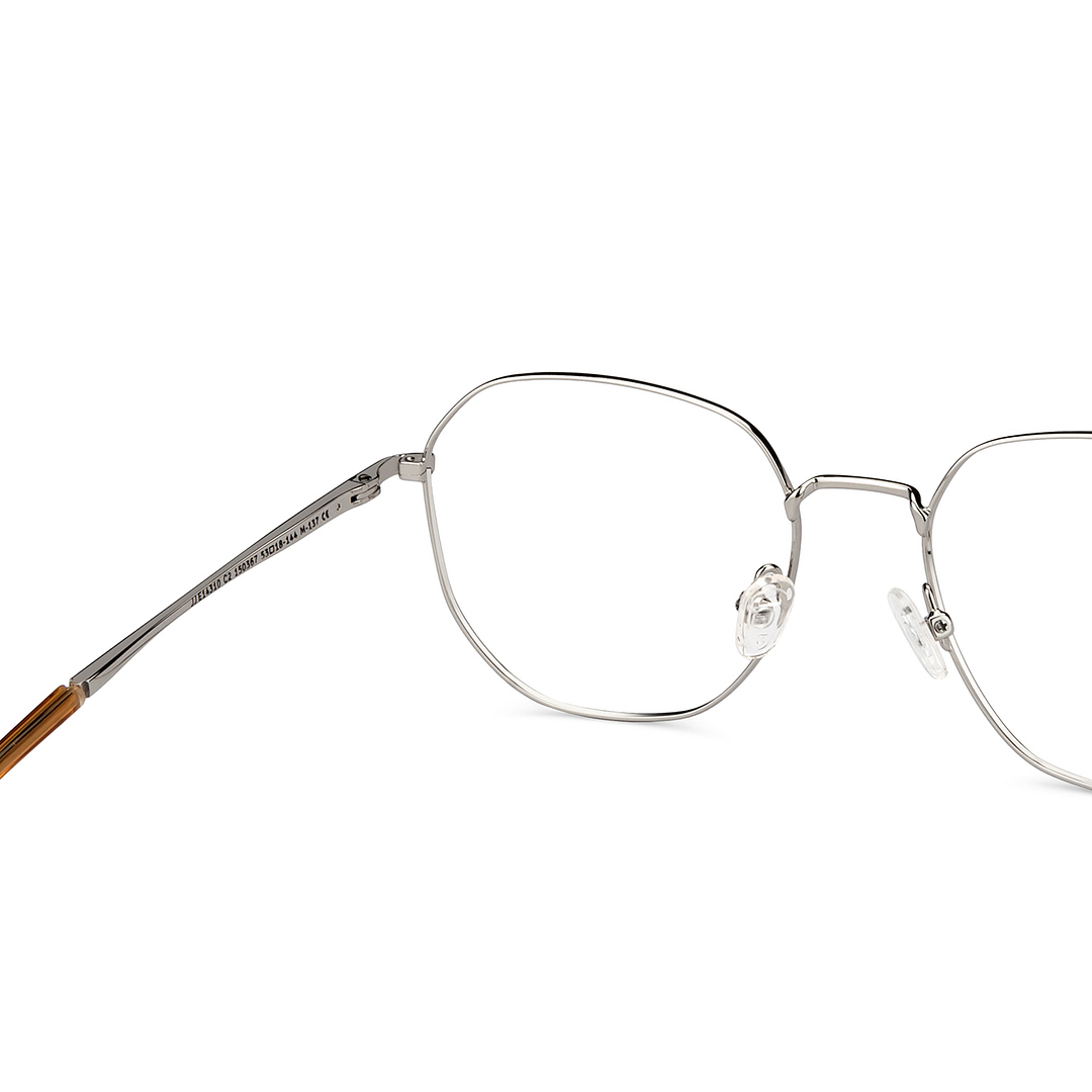 John Jacobs Online Silver Full Rim Geometric right side