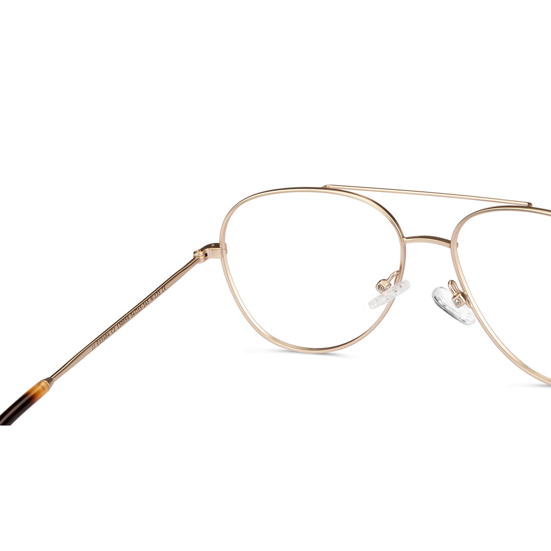 John Jacobs Online Gold Full Rim Aviator right side