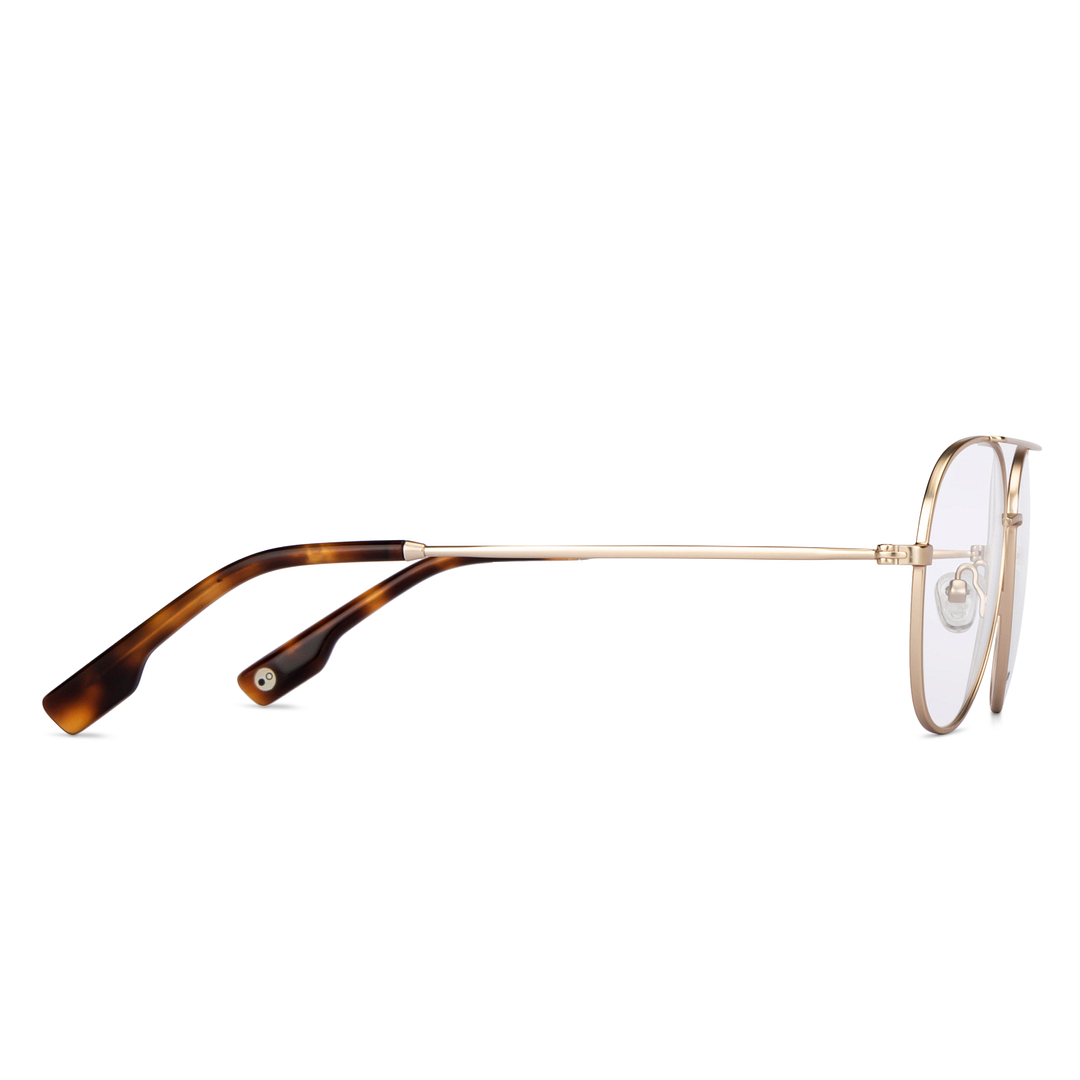 John Jacobs Online Gold Full Rim Aviator left side
