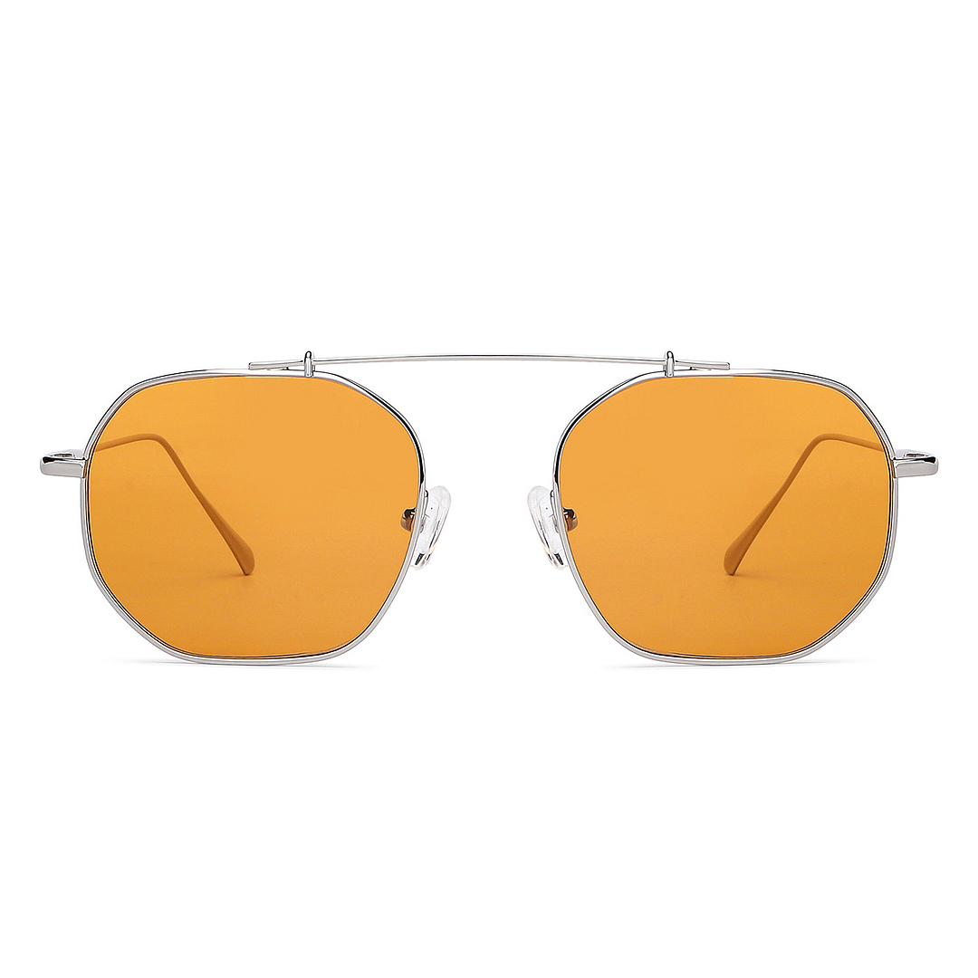 John Jacobs Silver Full Rim Geometric left side