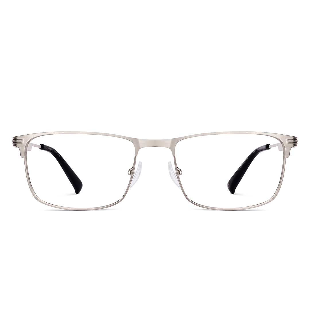 John Jacobs Silver Full Rim Rectangle right side