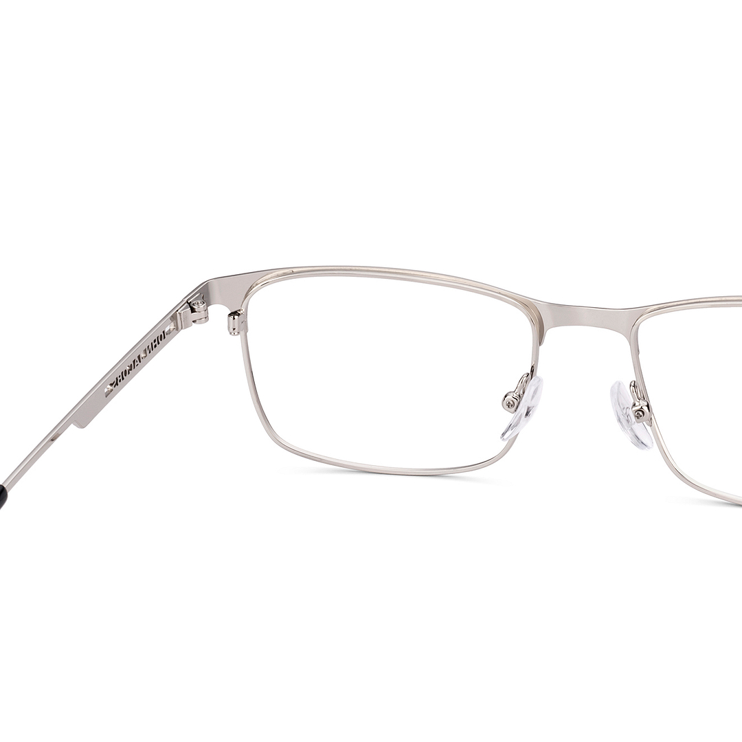 John Jacobs Silver Full Rim Rectangle right side