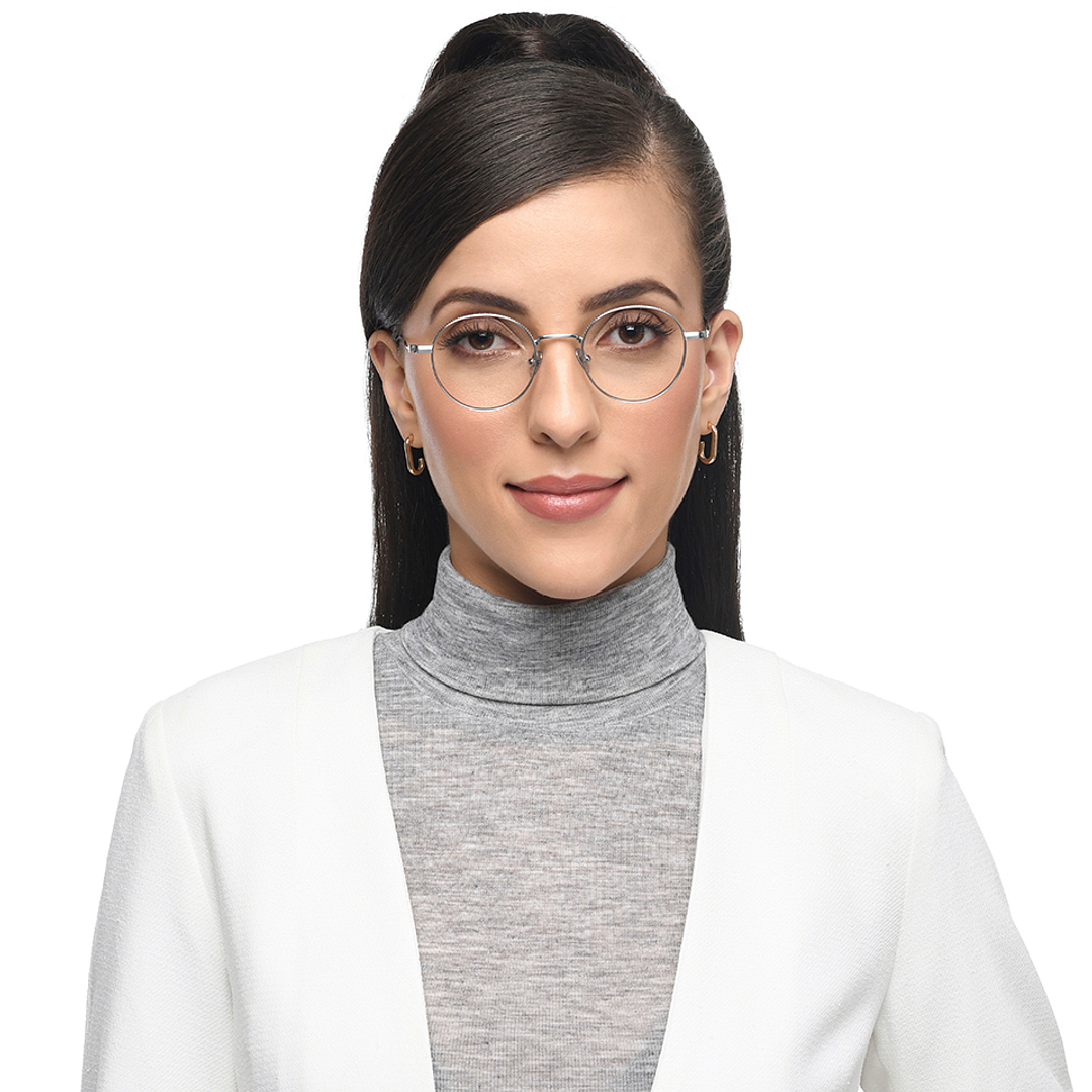 John Jacobs Silver Full Rim Round left side