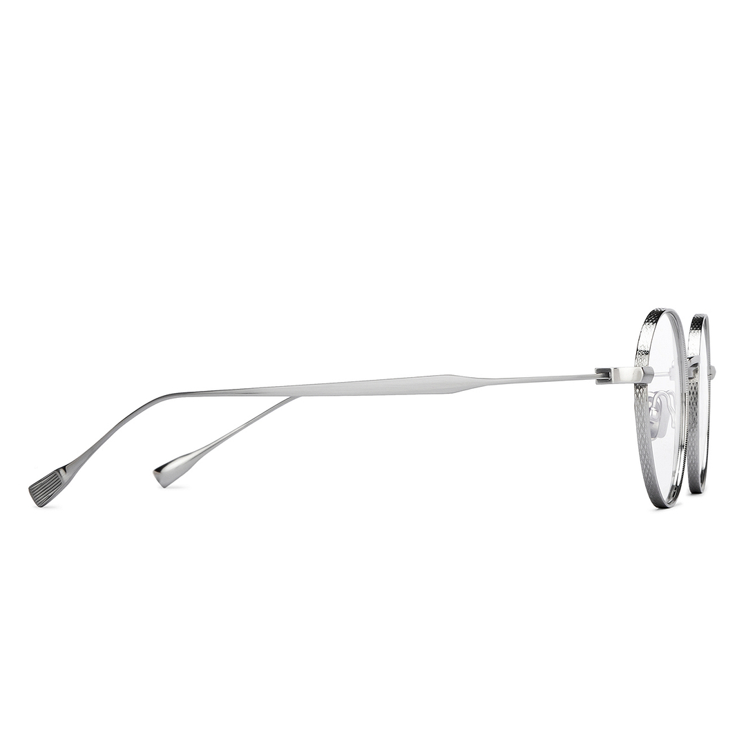 John Jacobs Silver Full Rim Round left side