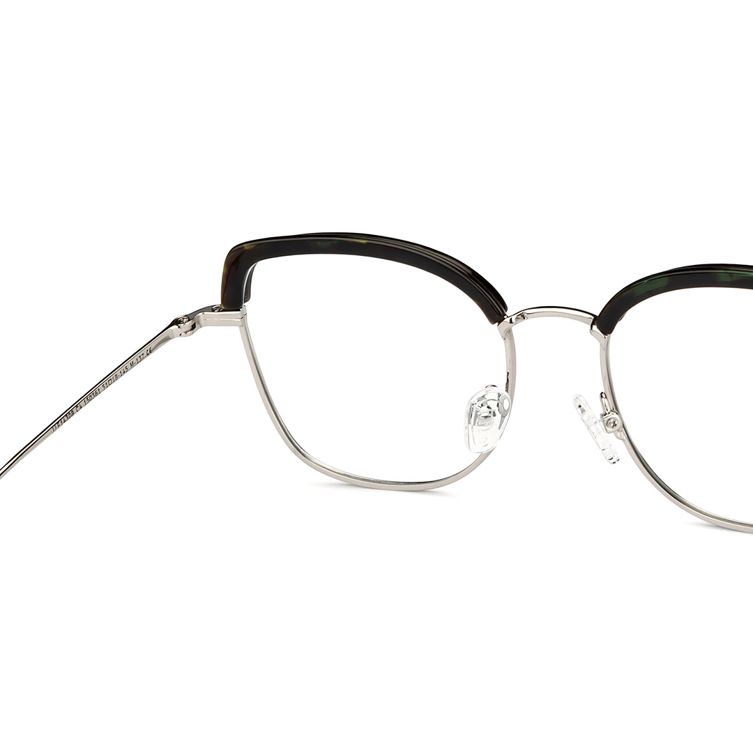 John Jacobs Silver Full Rim Geometric right side