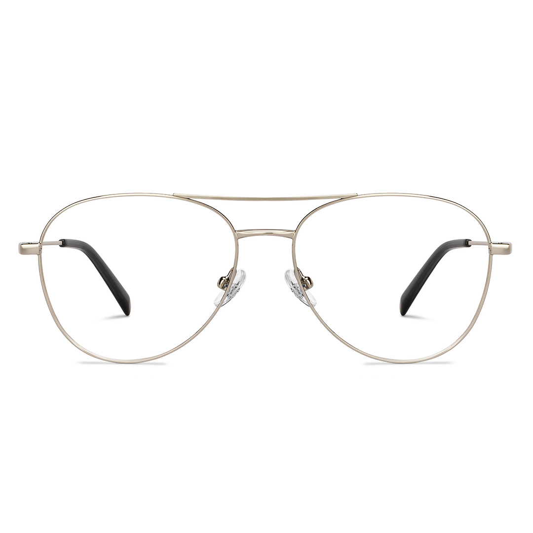 John Jacobs Online Silver Full Rim Aviator left side