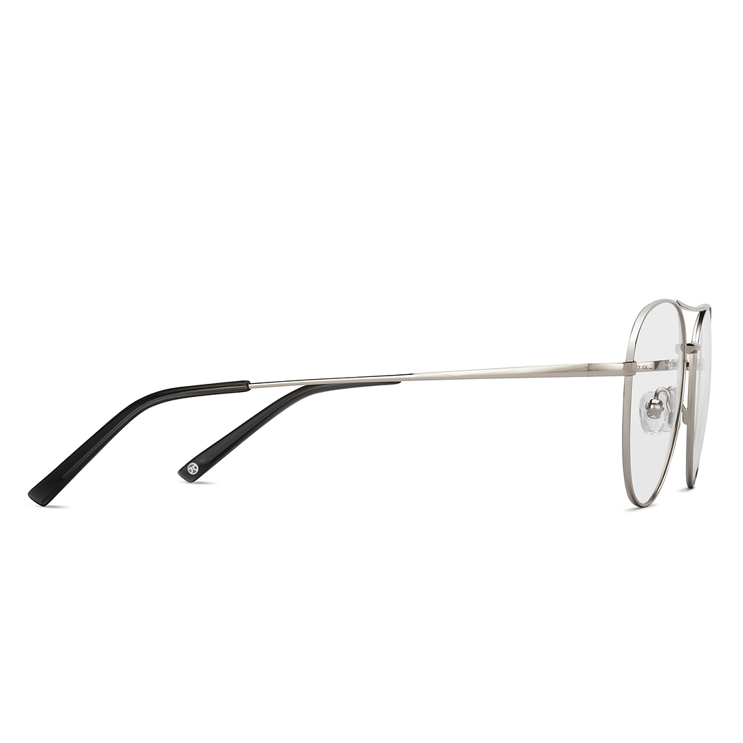 John Jacobs Online Silver Full Rim Aviator left side