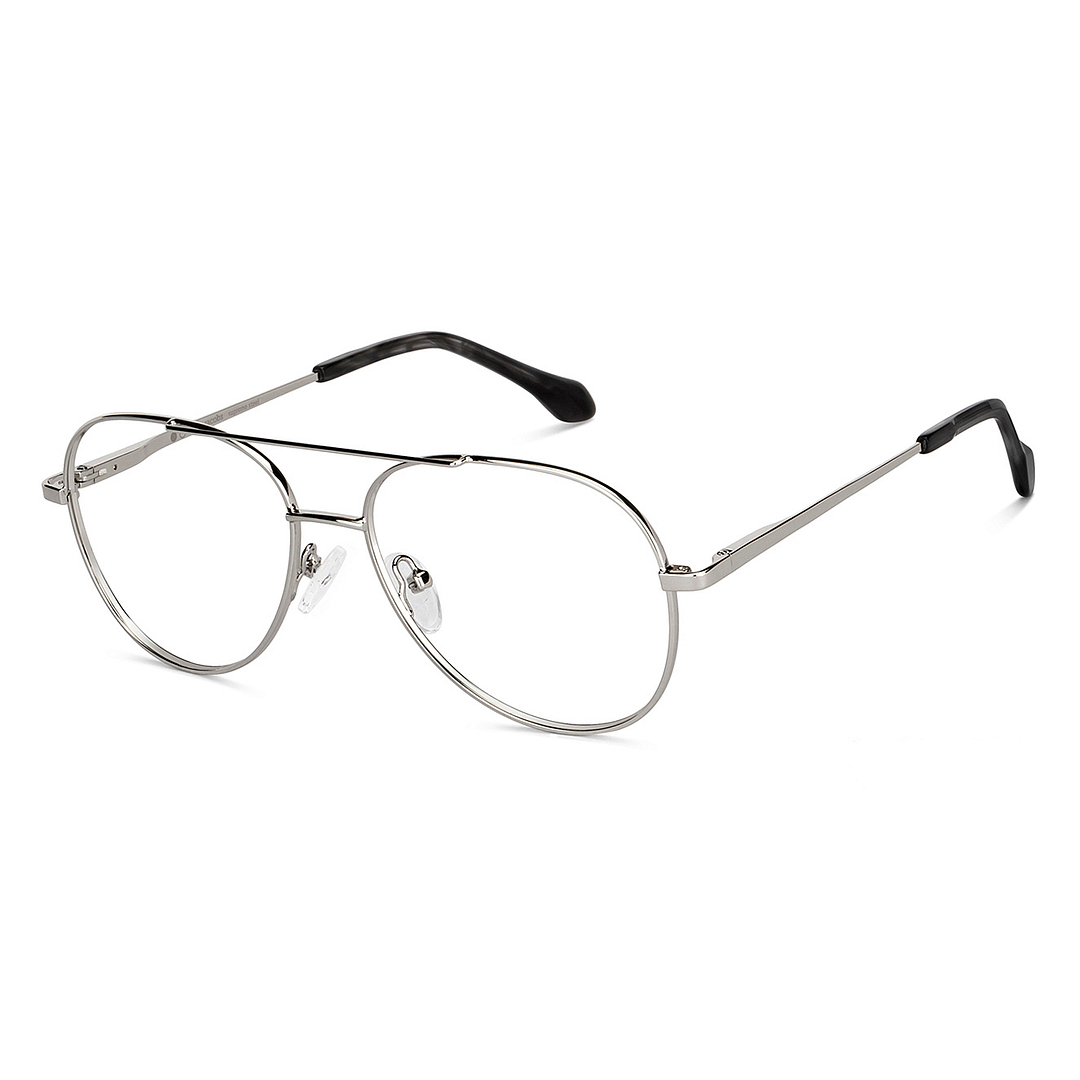 John Jacobs Online Silver Full Rim Aviator left side