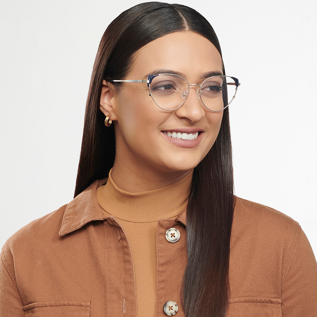 John Jacobs Silver Full Rim Cat Eye right side