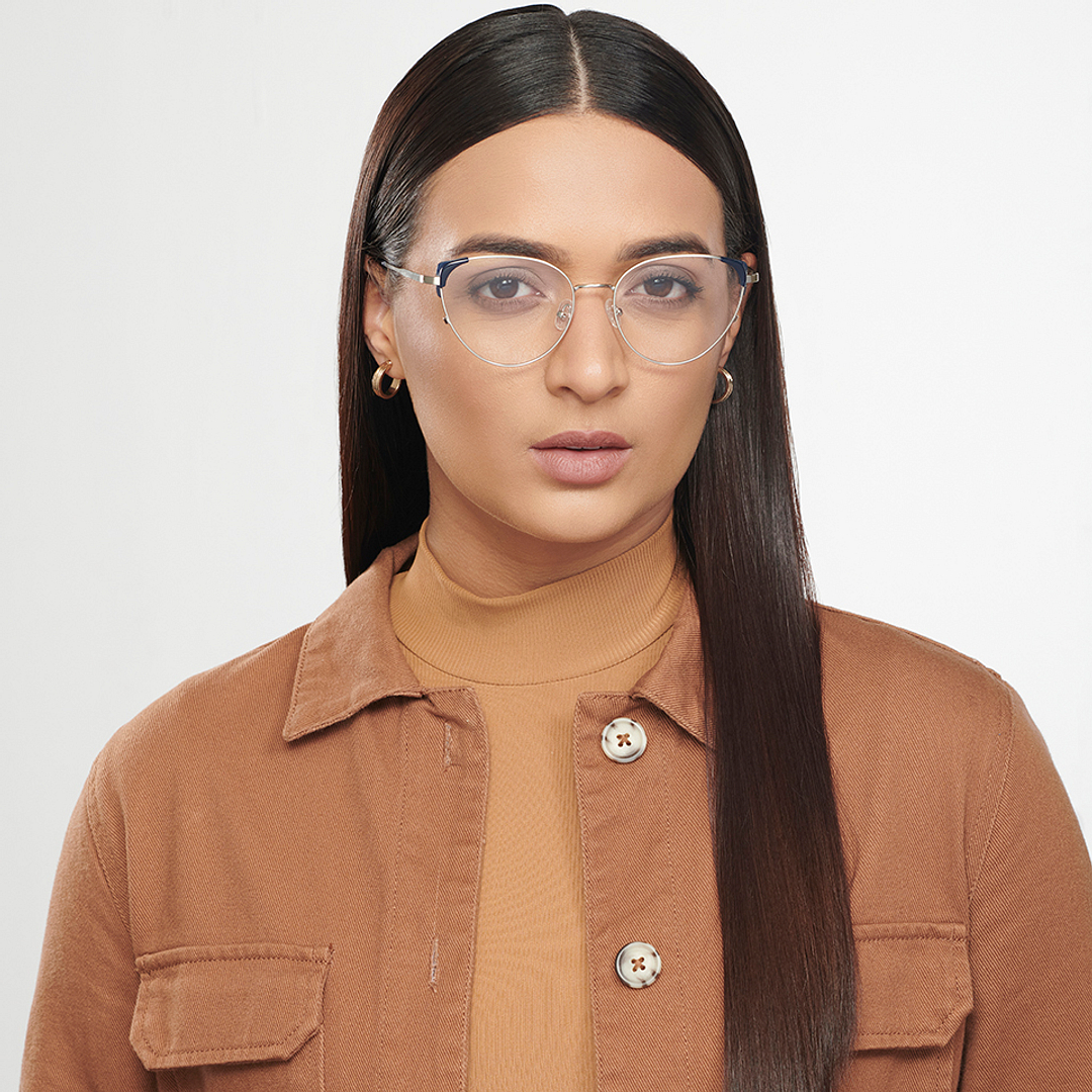 John Jacobs Silver Full Rim Cat Eye right side