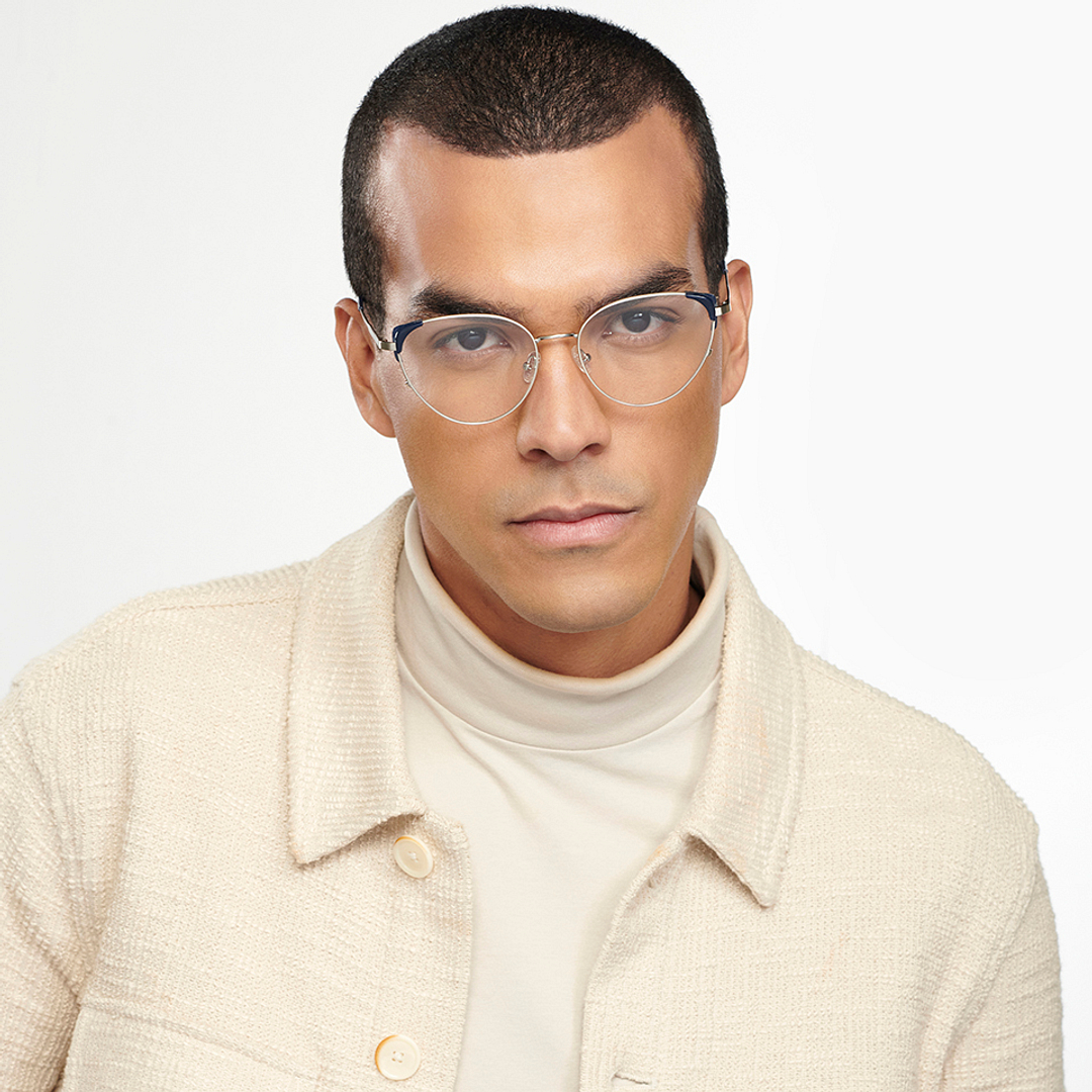 John Jacobs Silver Full Rim Cat Eye right side