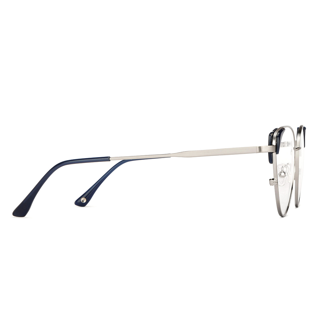 John Jacobs Silver Full Rim Cat Eye left side