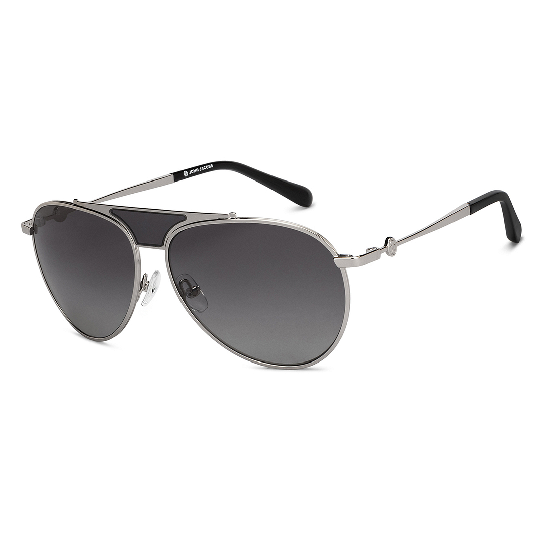 John Jacobs Silver Full Rim Square right side