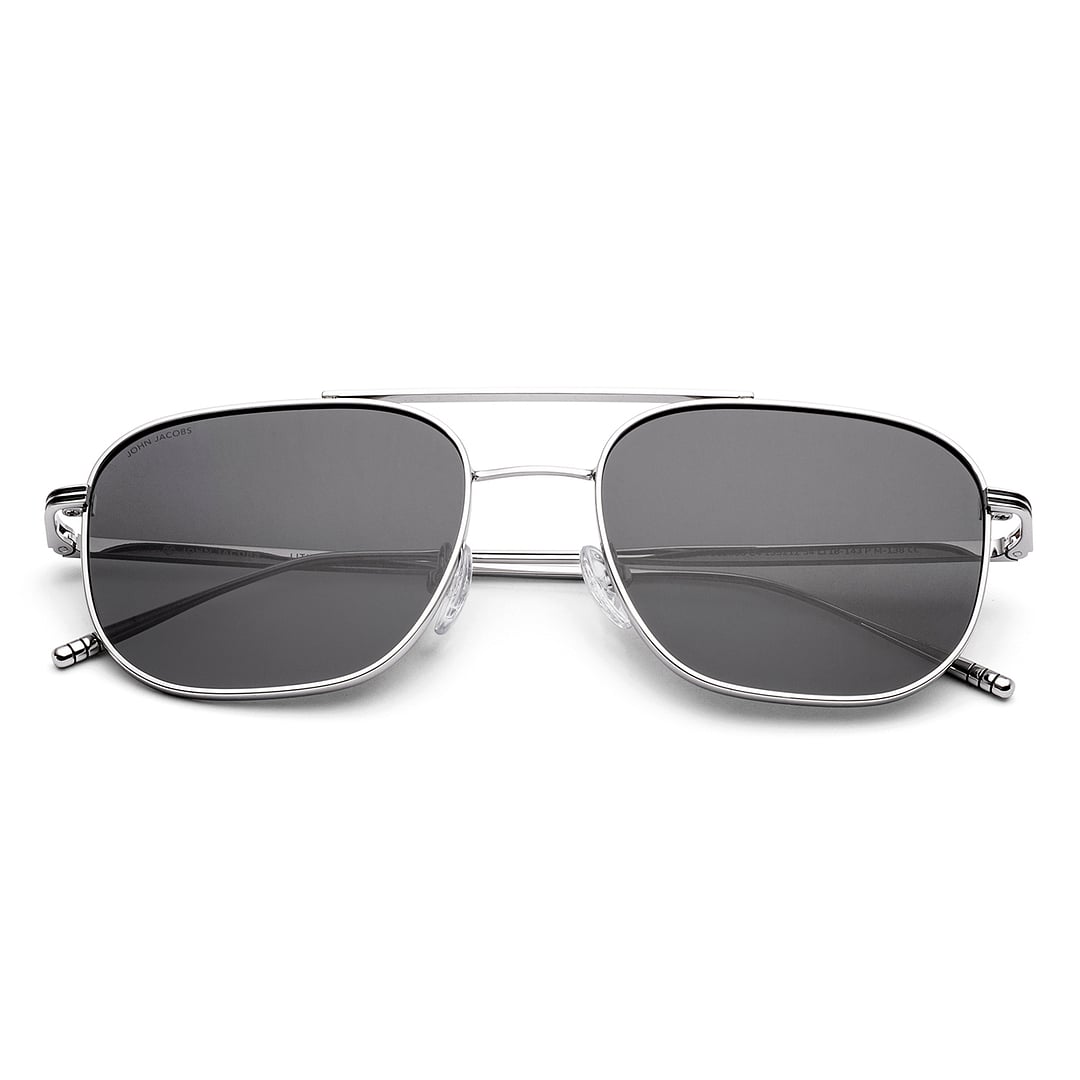 John Jacobs Silver Full Rim Square left side