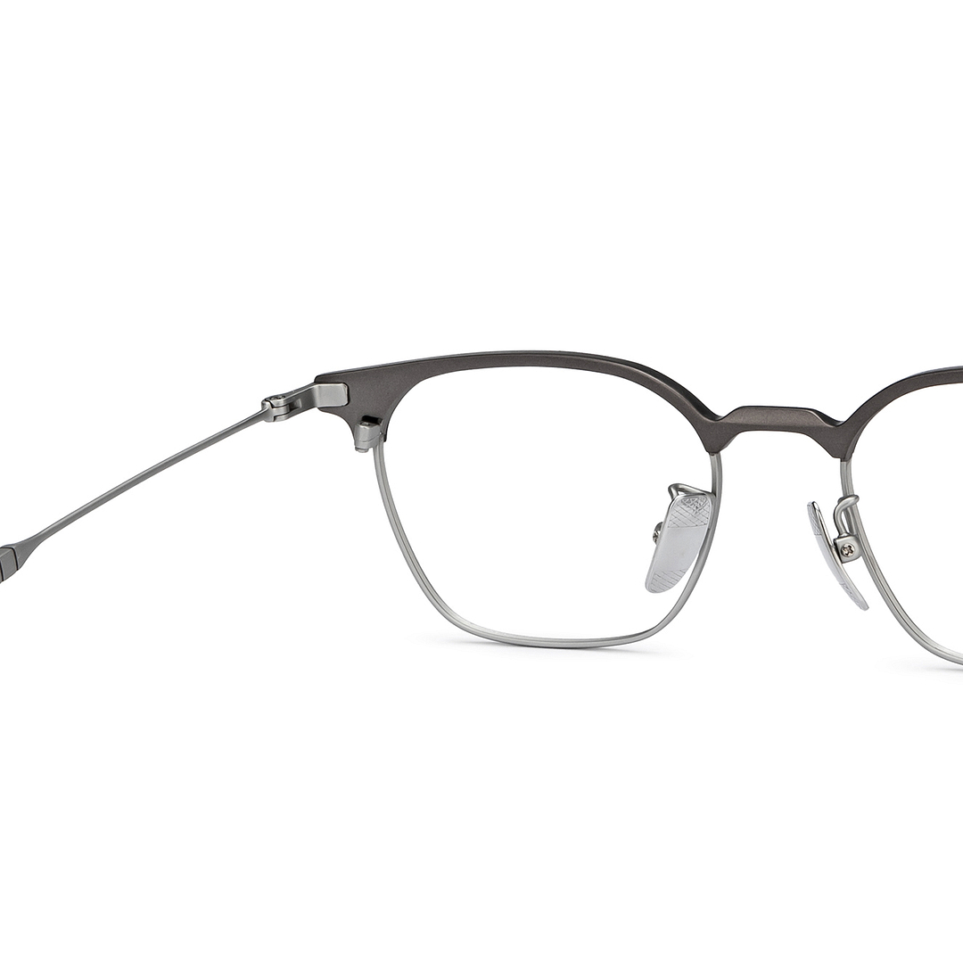 John Jacobs Silver Full Rim Rectangle right side
