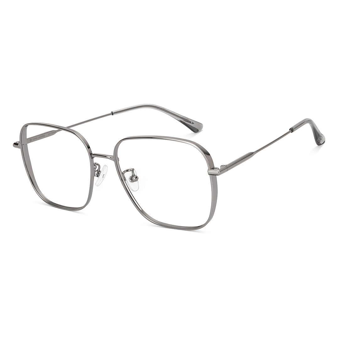 John Jacobs Silver Full Rim Square left side