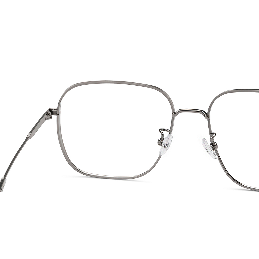 John Jacobs Silver Full Rim Square left side