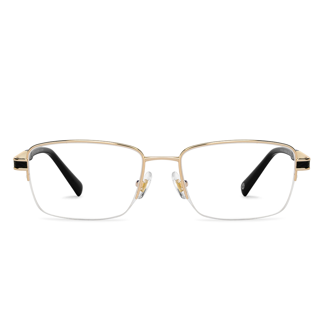 John Jacobs Online Gold Half Rim Rectangle left side
