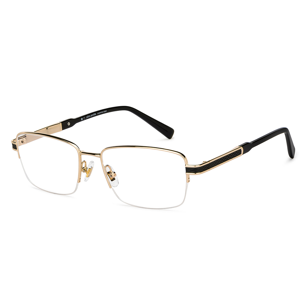 John Jacobs Online Gold Half Rim Rectangle right side
