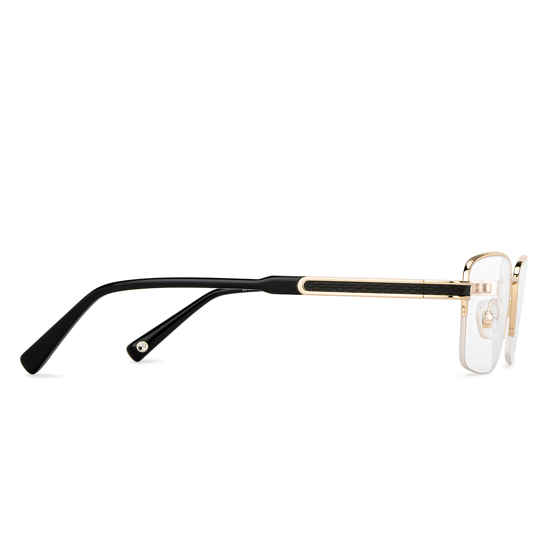 John Jacobs Online Gold Half Rim Rectangle left side