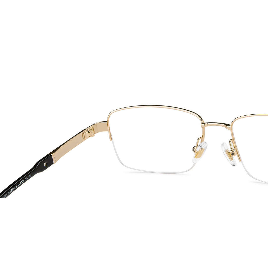 John Jacobs Online Gold Half Rim Rectangle right side