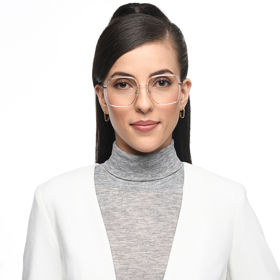 John Jacobs Online Silver Full Rim Square left side