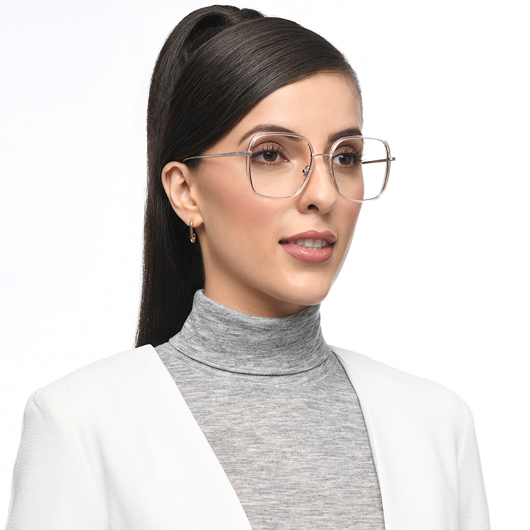 John Jacobs Online Silver Full Rim Square right side