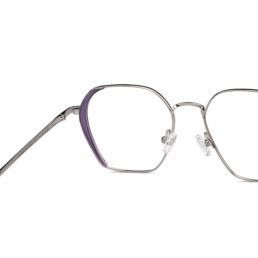 John Jacobs Silver Full Rim Geometric right side