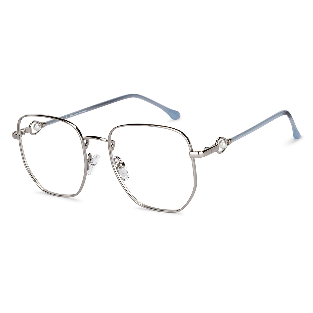 John Jacobs Online Silver Full Rim Square right side