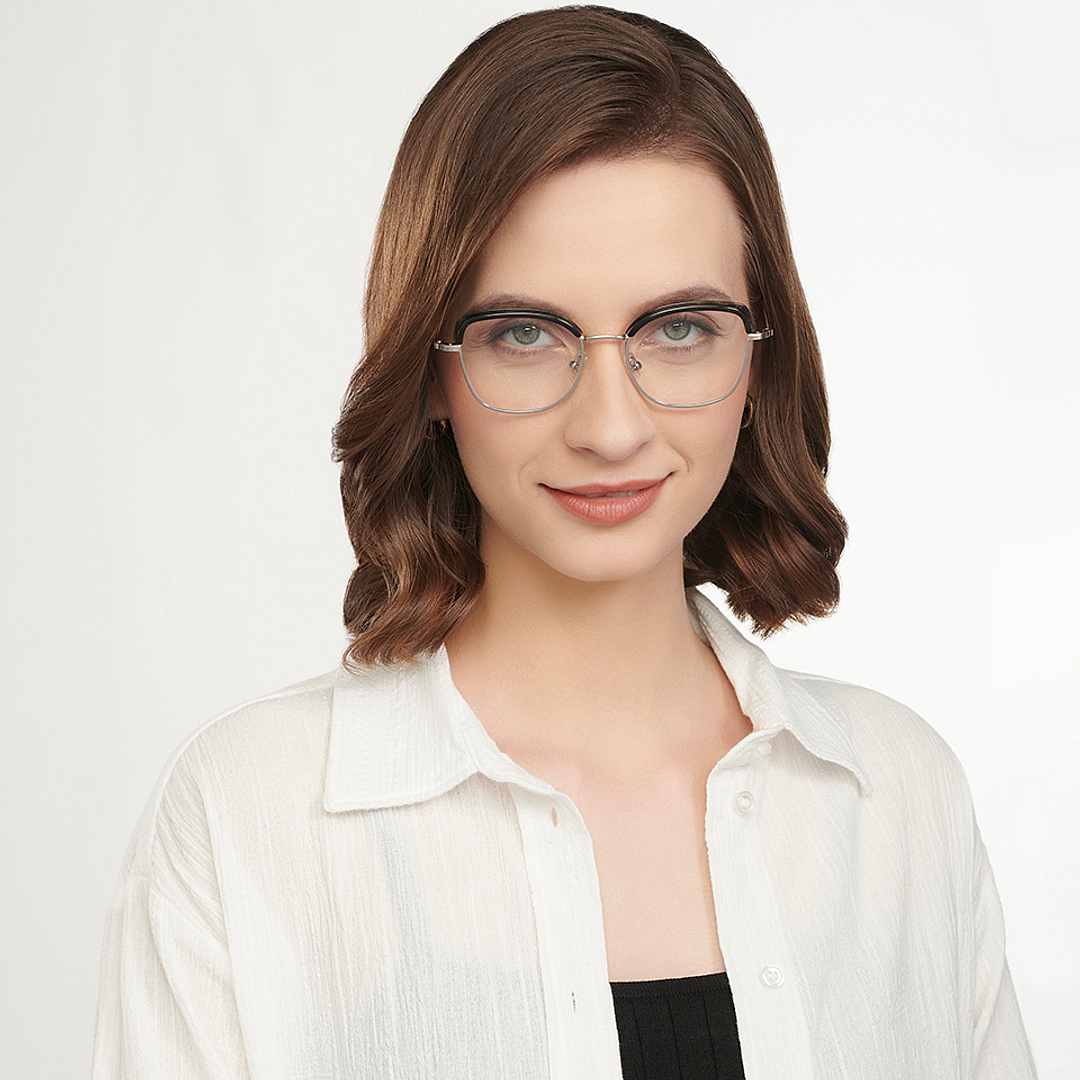 John Jacobs Online Silver Full Rim Cat Eye right side