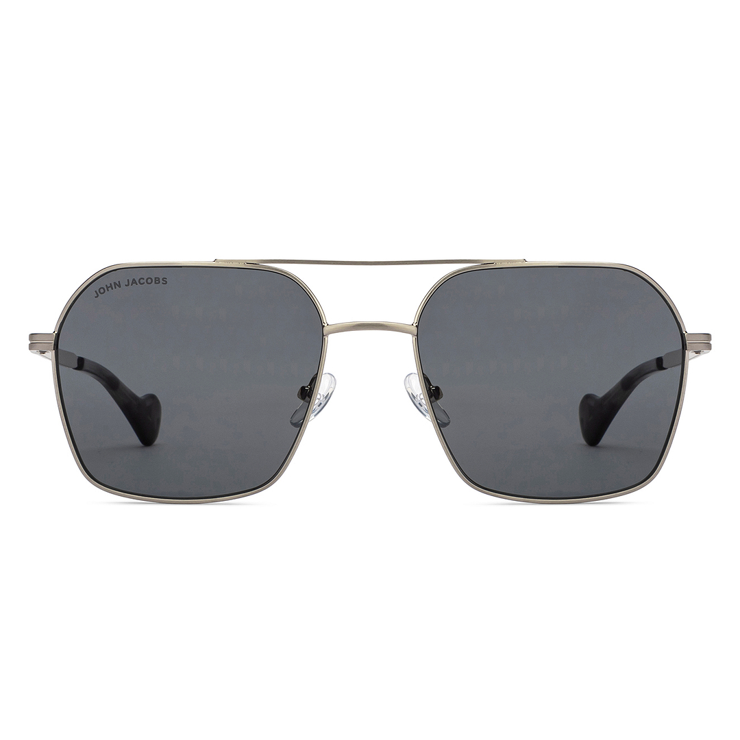 John Jacobs Silver Full Rim Square right side