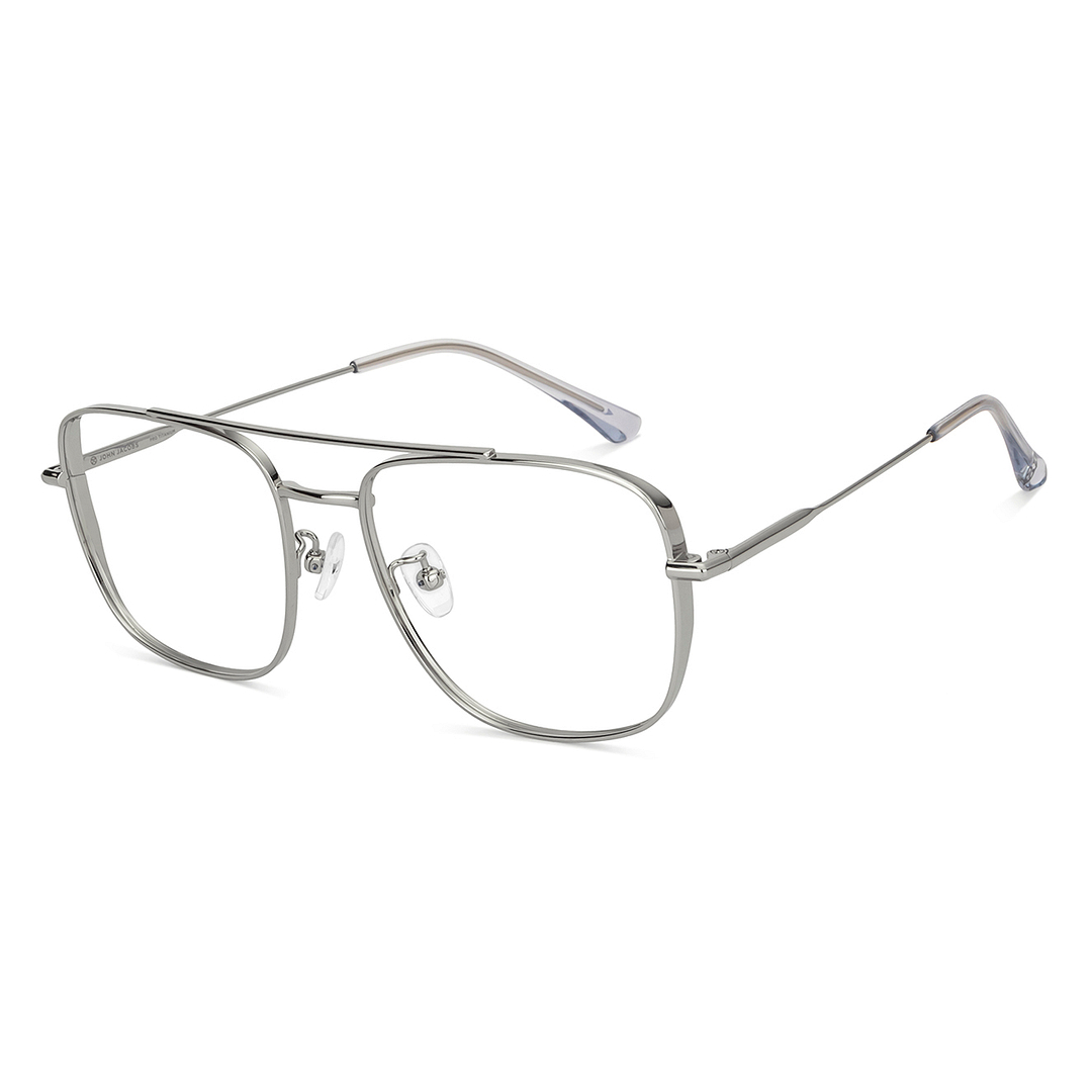John Jacobs Silver Full Rim Aviator left side